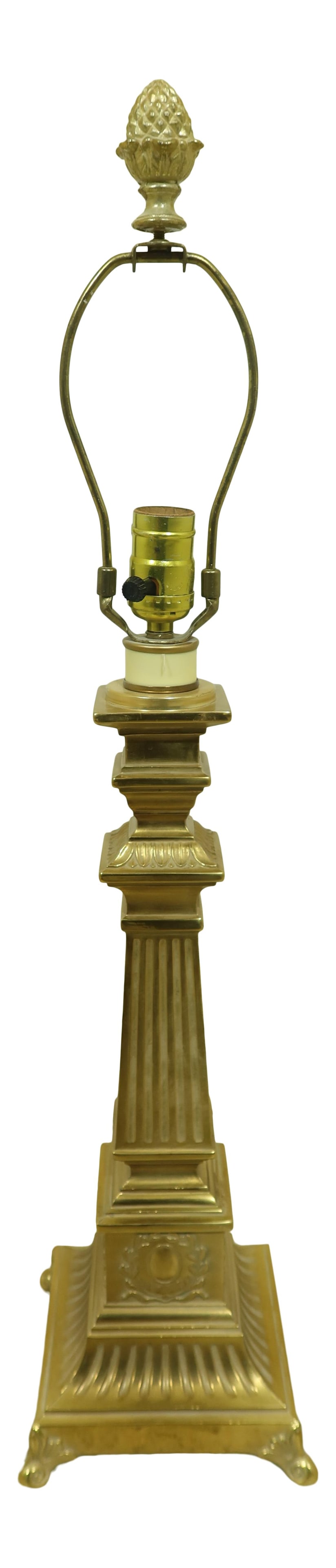 Brass Finish Classical Design Metal Table Lamp 30in Quality Construction (1 of 8)