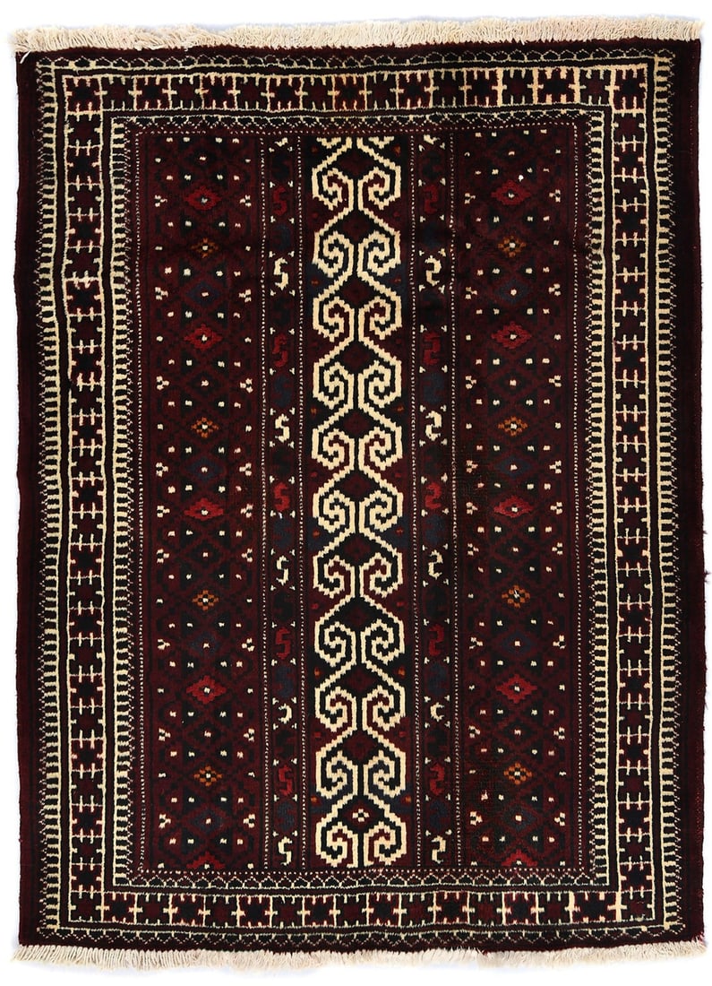 2'9 x 3'6 Wool Hand-Knotted Tribal Area Rug Vintage Geometric Pattern (1 of 9)