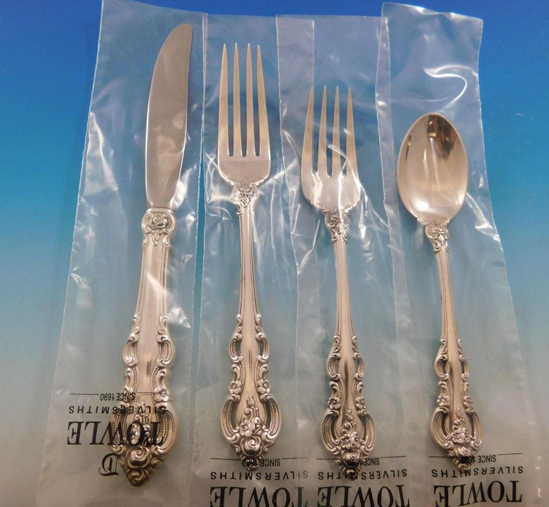 Towle El Grandee Sterling Silver Flatware Set for 8 - 35 Pieces New (1 of 9)