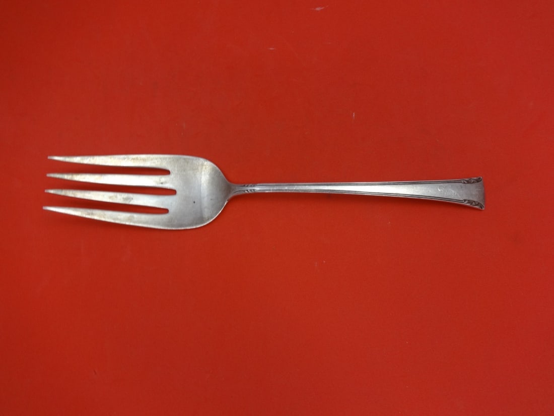 International Sterling Silver Serenity Cold Meat Fork 9 Inches (1 of 1)