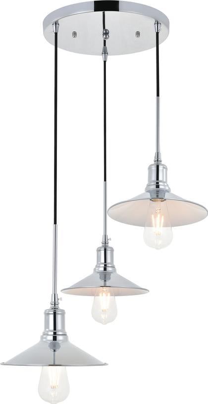 Elegant Lighting Mid-Century Modern Adjustable Chrome Pendant Light (1 of 1)