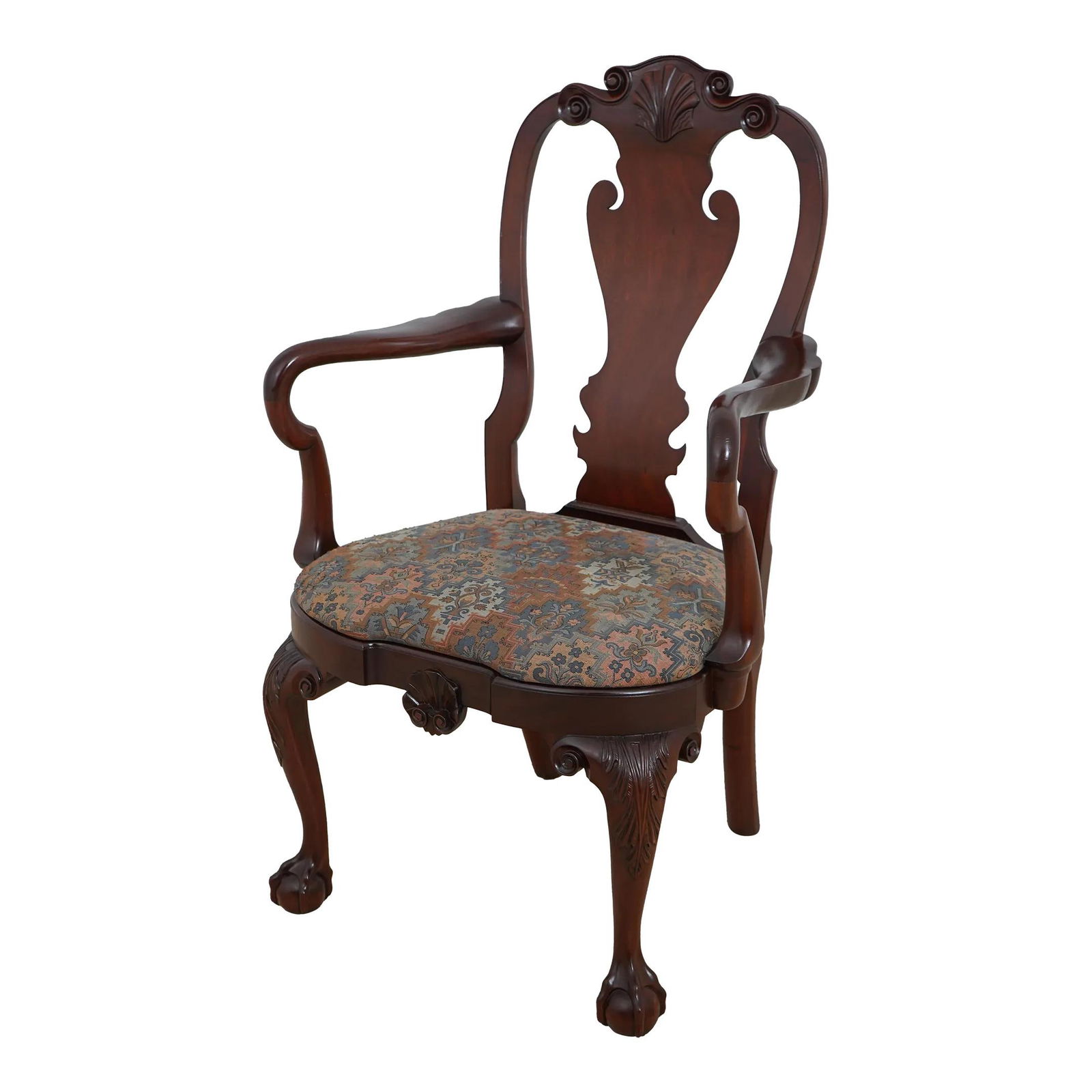 Kindel Winterthur Mahogany Clawfoot Armchair 18th Century Design (1 of 10)