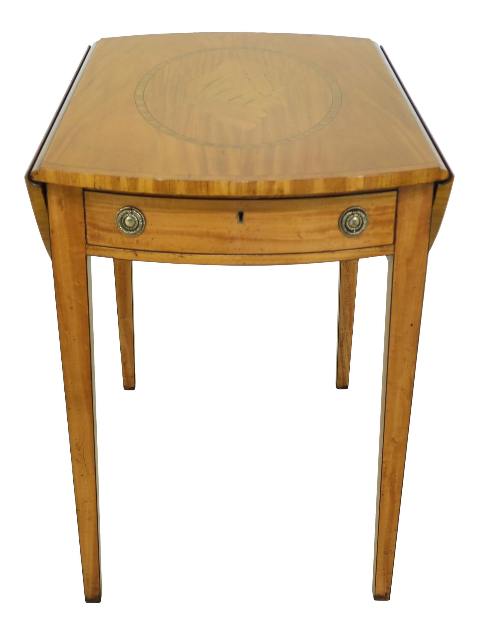 English Custom Made Pembroke Table with Satinwood Inlay (1 of 10)