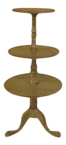 Charming 3 Tier Painted Dumbwaiter Table with Claw Feet (1 of 10)