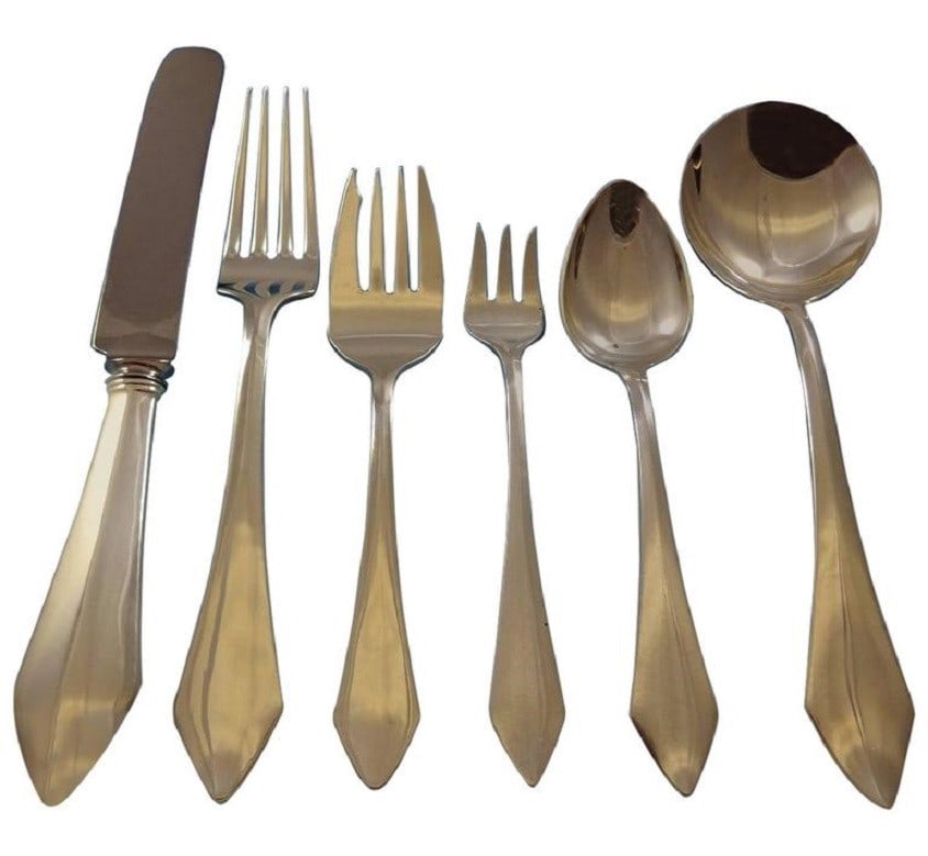 Durgin Chatham Sterling Silver Flatware Set for 12 - 72 Pieces with Storage Chest (1 of 5)