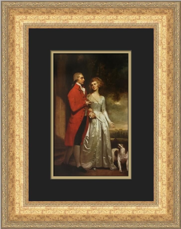 George Romney Sir Christopher and Lady Sykes Custom Framed Art Print 1978 (1 of 2)