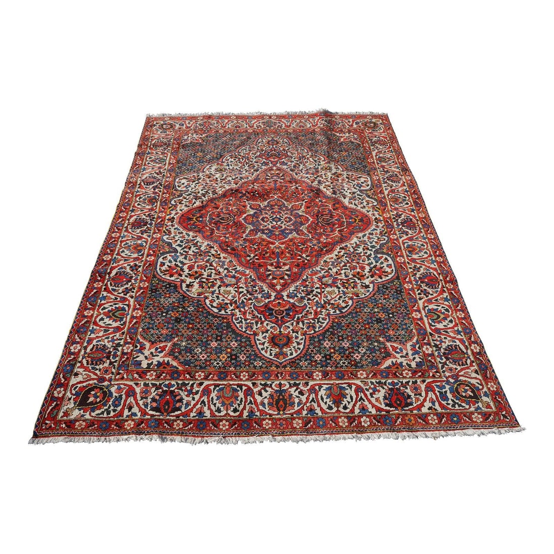 60 Year Old Hand Woven Red Wool Oriental Rug 9 x 12 (1 of 9)