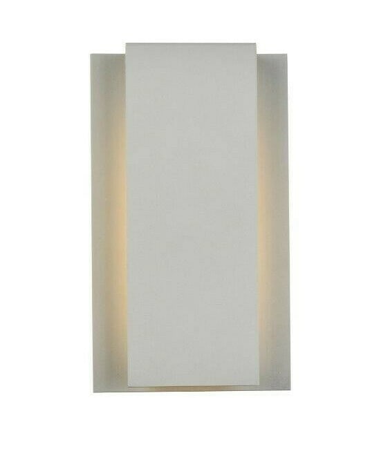 Silver LED Outdoor Wall Light Raine Series by Living District 12.38 Inch (1 of 8)