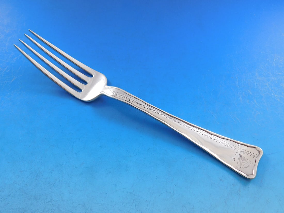 Tiffany & Co. Lap Over Edge Sterling Silver Dinner Fork 8 1/8" (1 of 4)