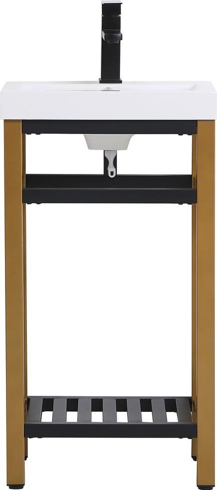 Elegant Lighting 18 Inch Brass Iron Bathroom Vanity with White Sink (1 of 1)