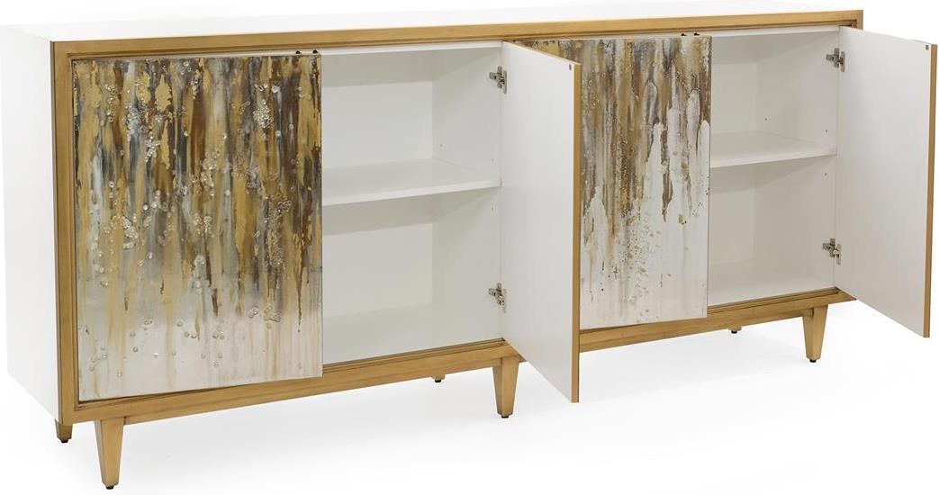 John-Richard Ophelia Beluga Gold Coast Sideboard: John-Richard Ophelia Beluga Gold Coast Sideboard Introducing the Luxurious Beluga Sideboard by John-Richard, an exquisite addition to your home decor. This stunning piece features a beautiful Beluga G