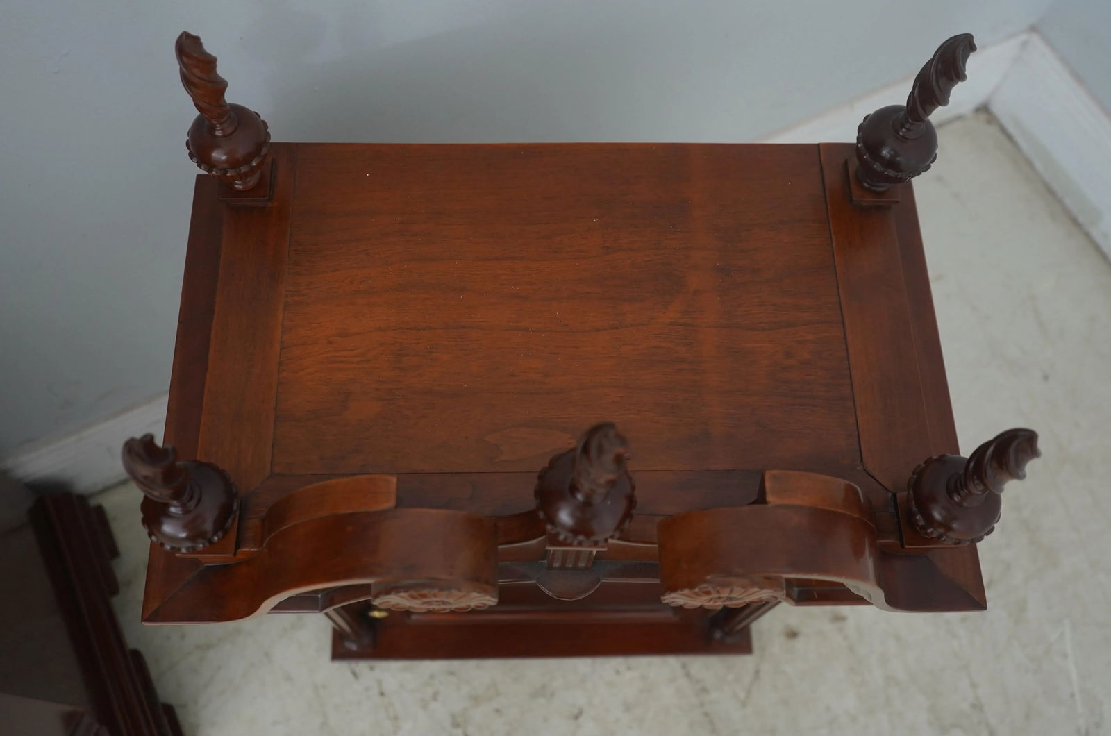 Sligh John Goddard Cherry Grandfather Clock with Beveled Glass and Brass Movement - 5