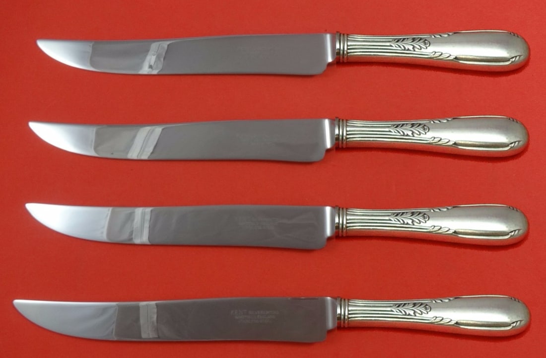 Fleetwood by Manchester 4pc Sterling Silver Texas Steak Knife Set (1 of 1)