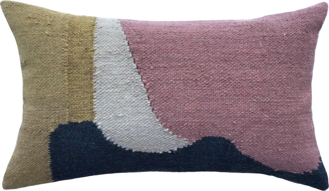 Vibrant 24 Inch Alyce Wool Pillow Multicolor Home Decor (1 of 1)