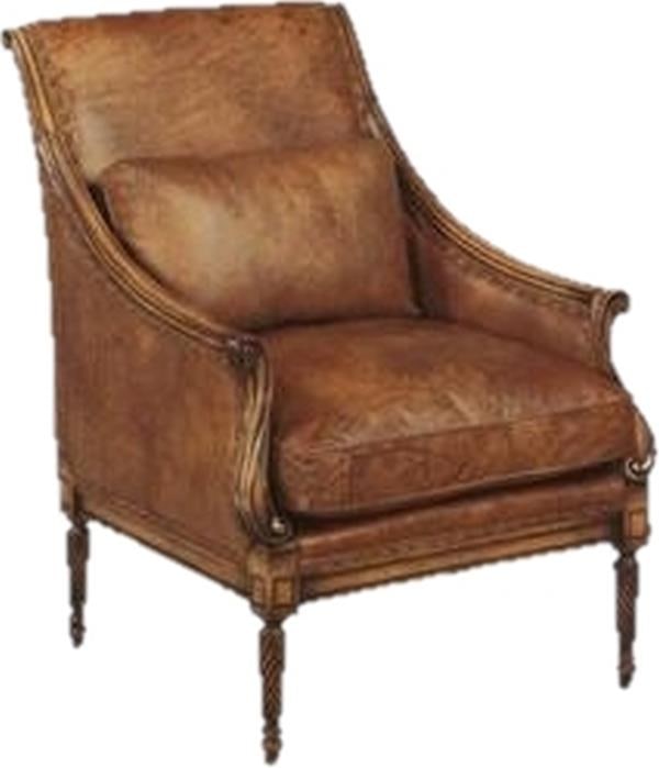 Handcrafted Chestnut Leather Accent Chair USA English Traditional Style: Handcrafted Chestnut Leather Accent Chair USA English Traditional Style Introducing the Elegant Chestnut Leather Chair, a stunning piece crafted in the USA with meticulous attention to detail. This ch