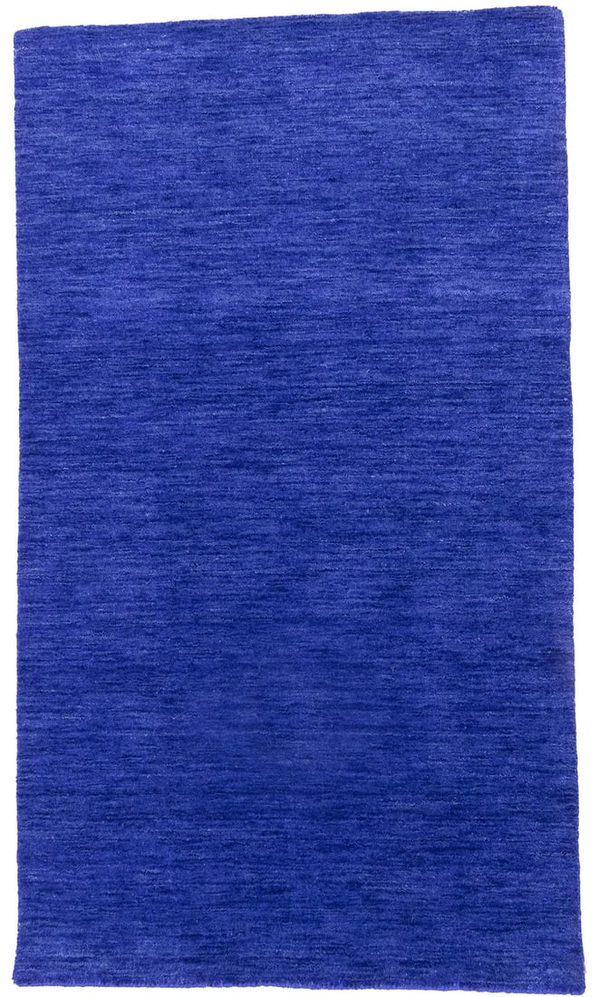 Hand-Loomed Solid Royal Blue 3' x 5' Modern Indo-Gabbeh Rug for Kids: Hand-Loomed Solid Royal Blue 3' x 5' Modern Indo-Gabbeh Rug for Kids Enhance your living space with this Solid Royal Blue Modern Design Indo-Gabbeh Oriental Rug, perfect for kids' rooms, bathrooms,