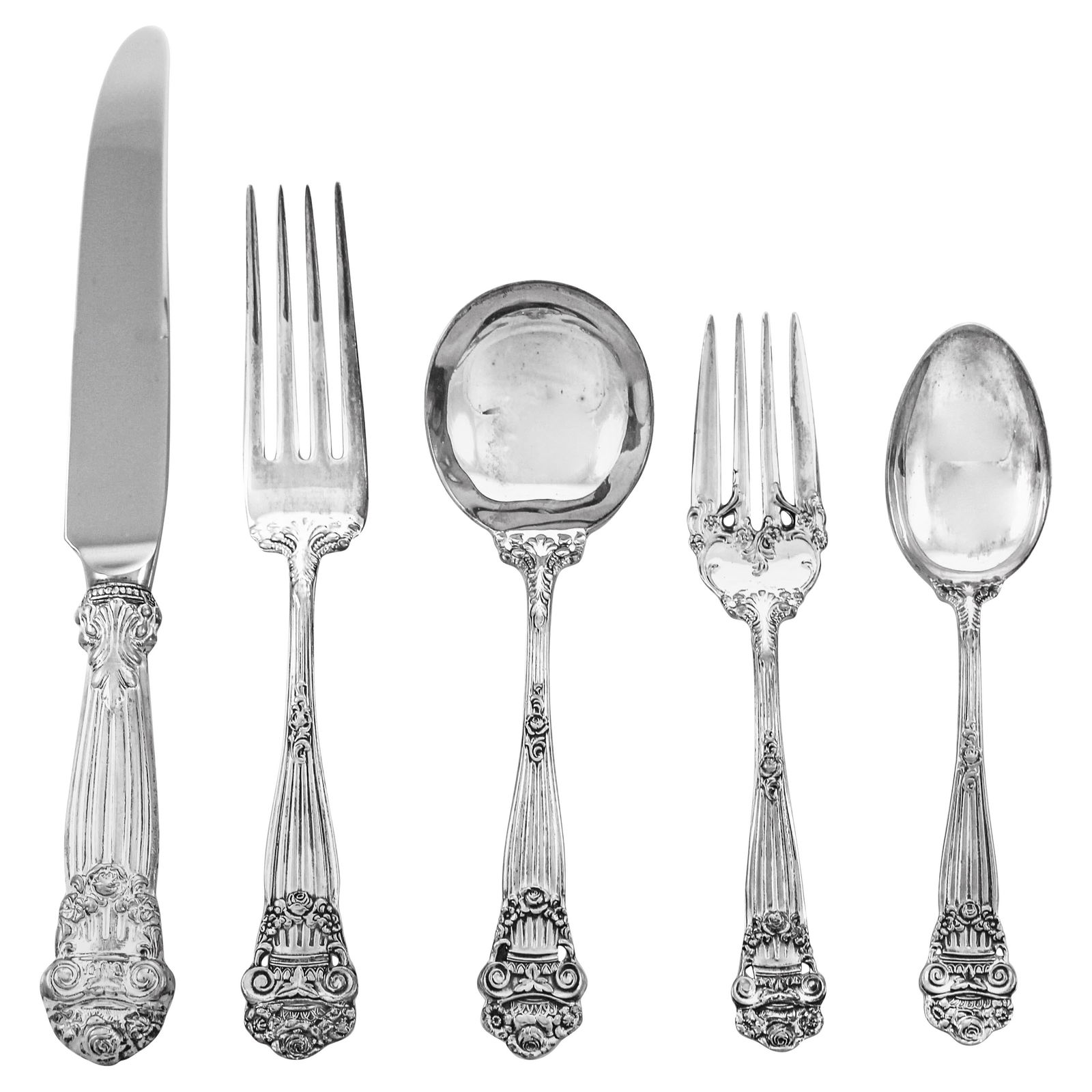 Towle Georgian Sterling Silver Flatware Set for 12 60 Pieces Vintage (1 of 7)