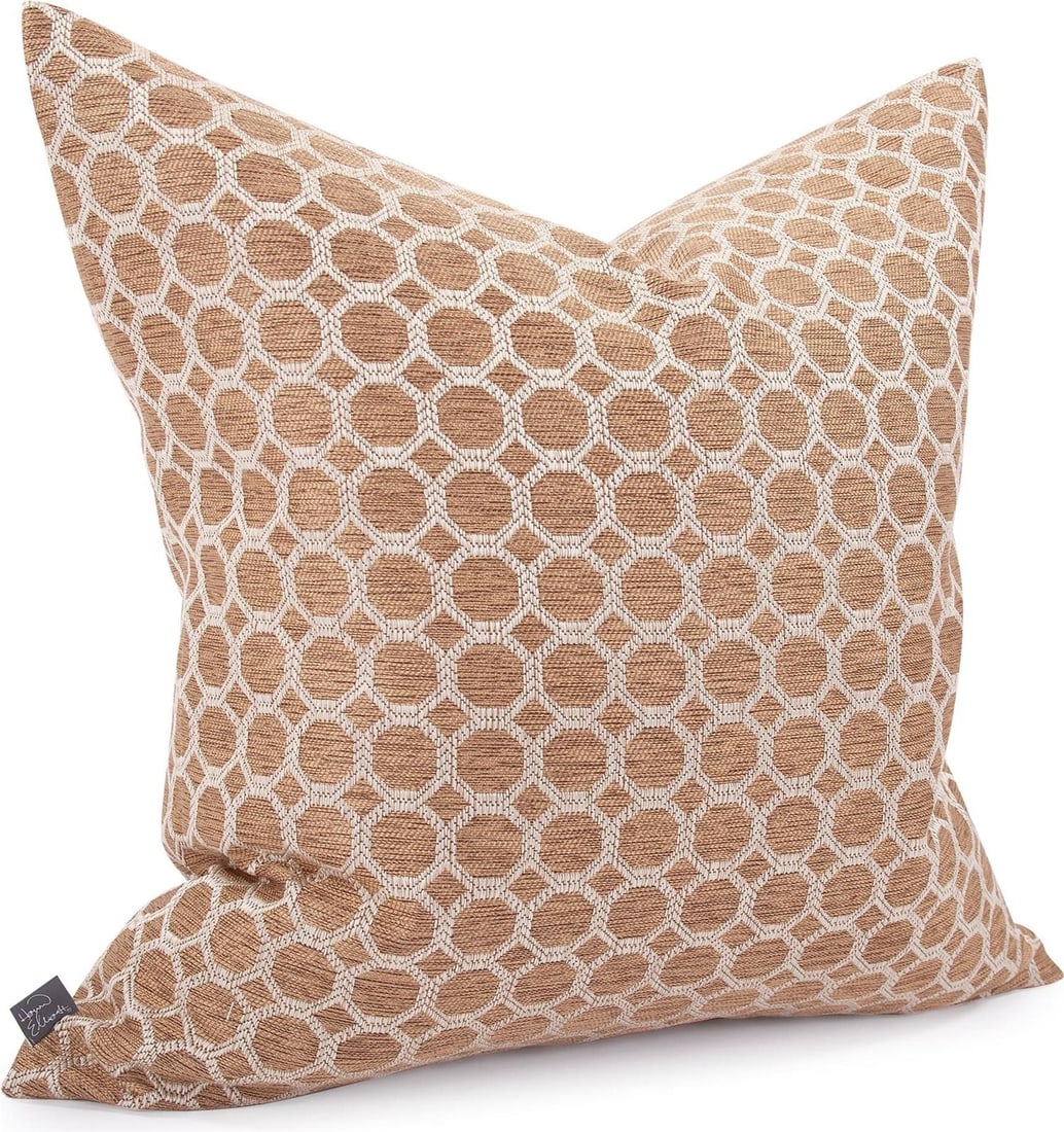 Howard Elliott 24x24 Hand-Finished Pyth Gold Pillow: Howard Elliott 24x24 Hand-Finished Pyth Gold Pillow Enhance your home decor with the Hand-Finished Pyth Gold Pillow, a luxurious addition to any living space. This square pillow, measuring 24 inches i