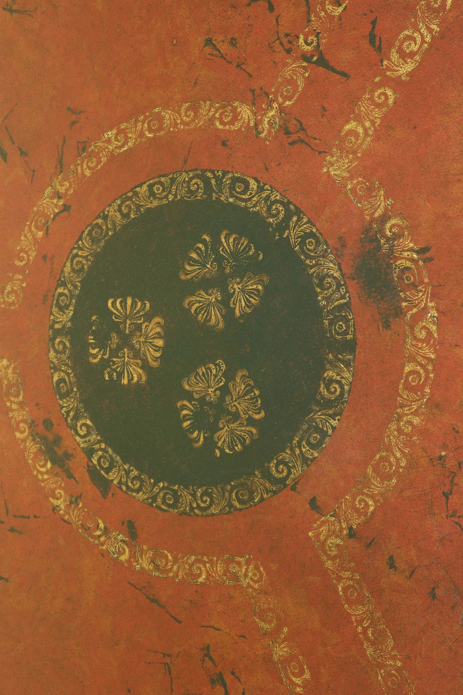 Maitland Smith Regency Leather Wrapped Center Table with Brass Edge - 5