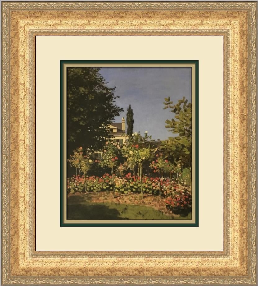 Claude Monet A Garden in Bloom Custom Framed Art Print (1 of 2)