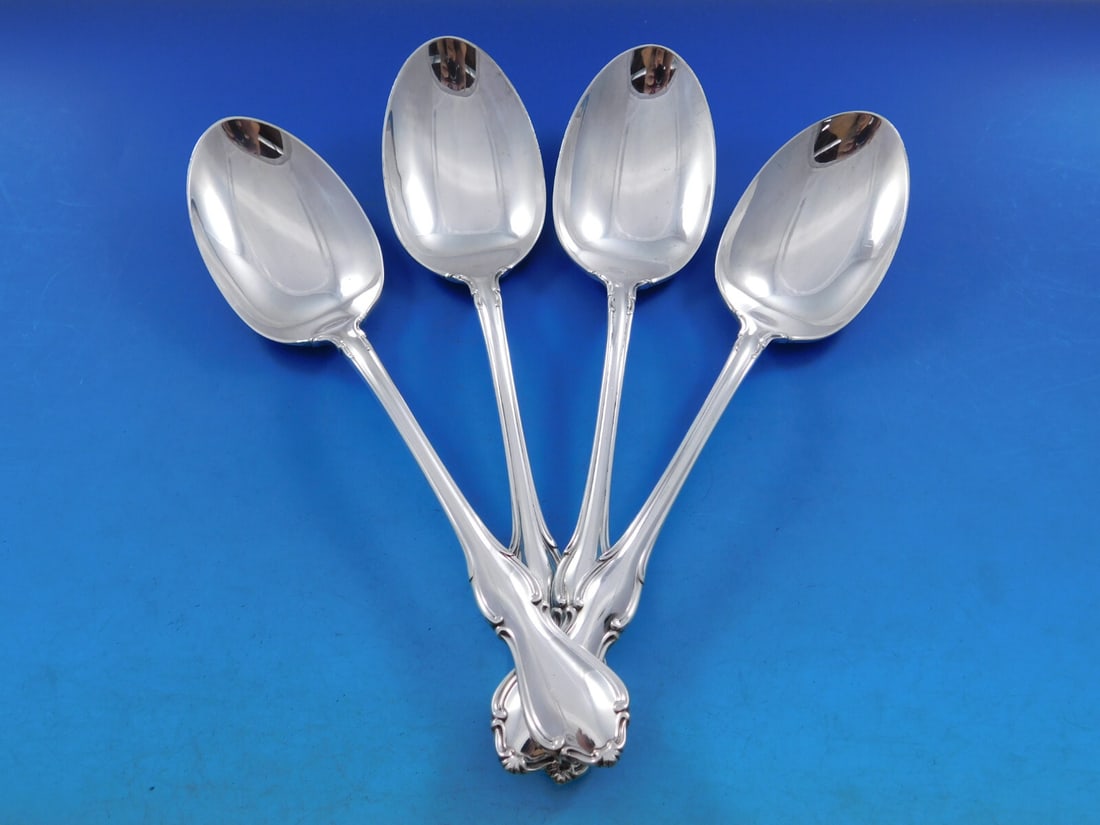 Reed & Barton Hampton Court Sterling Silver Serving Spoon Set of 4 (1 of 5)
