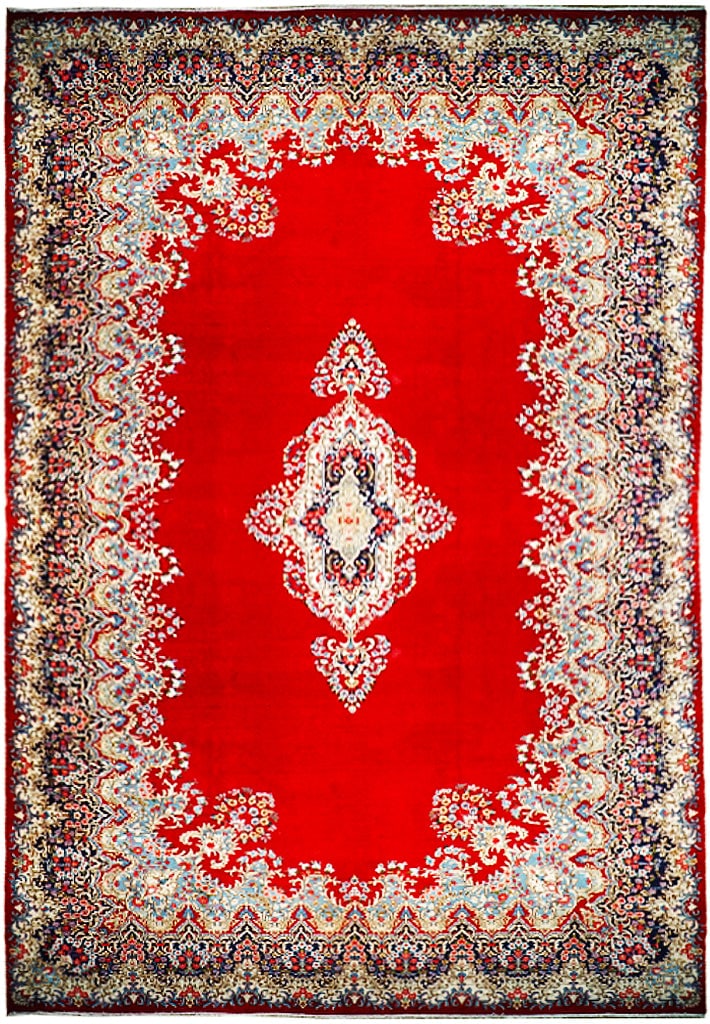 Persian Kerman Rug 10' x 16' 4" Handcrafted Traditional Design (1 of 6)