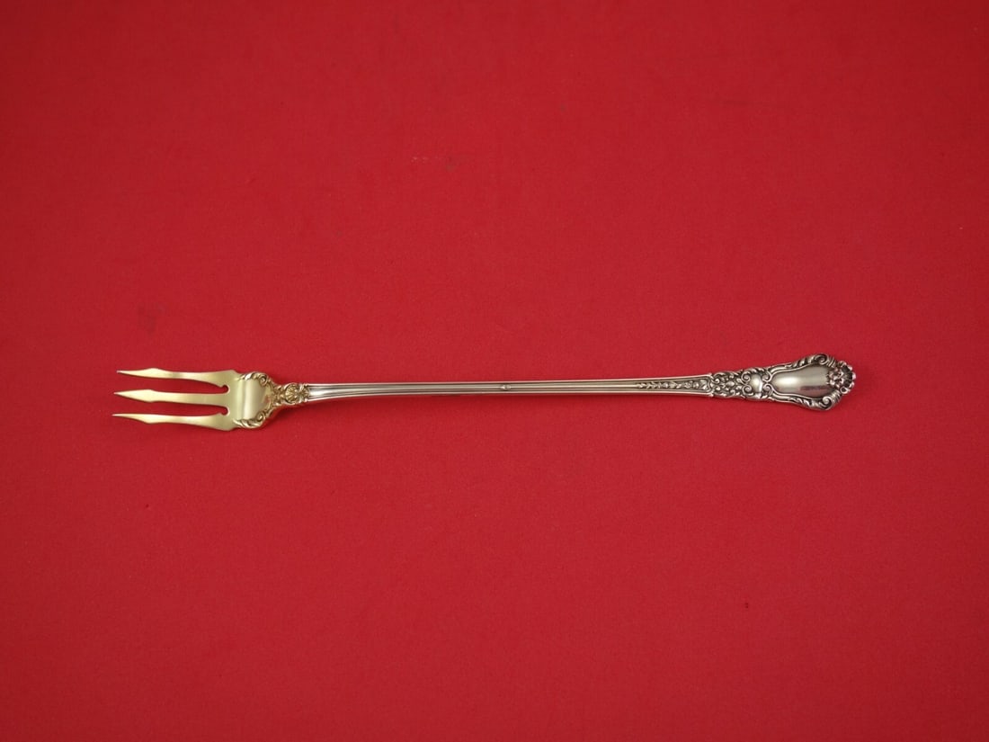 Gorham Baronial Old Sterling Silver Lobster Fork Gold Washed 8" (1 of 2)