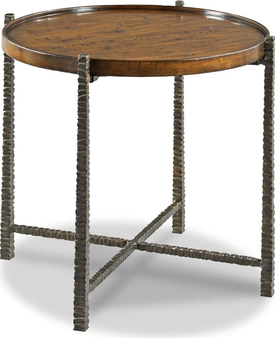 Woodbridge Broomfield Circular Side Table Black Metal Base 26" (1 of 2)