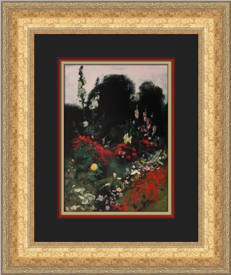 John Singer Sargent Corner of a Garden Custom Framed Print 19 x 16 (1 of 2)
