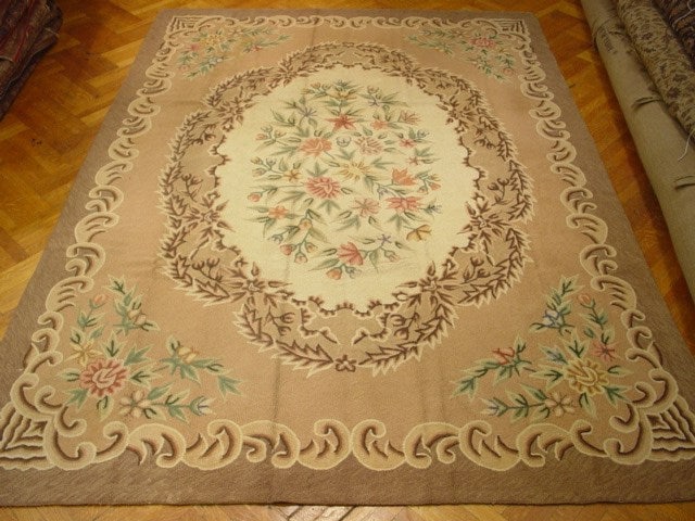 Elegant 8.4 x 11.8 Flat-Weave Aubusson Rug for Sophisticated Decor (1 of 5)