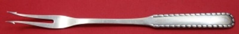 Georg Jensen Rope Pattern Sterling Silver Pickle Fork 7 1/8 Inch (1 of 2)