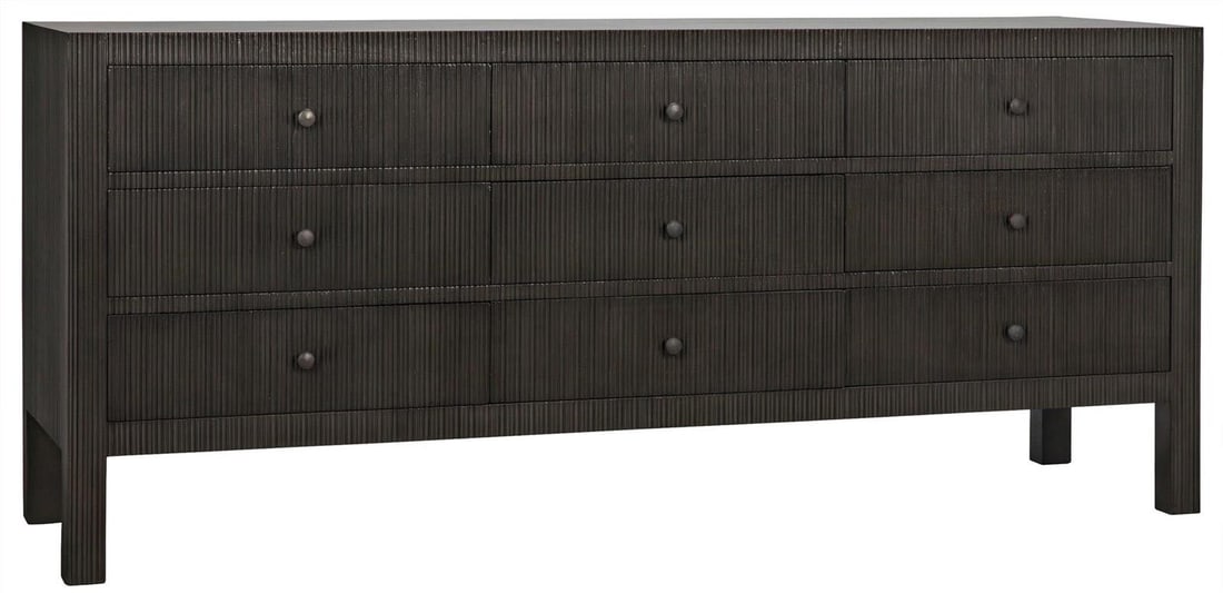 Noir Conrad Traditional 9 Drawer Dresser in Pale Finish (1 of 7)