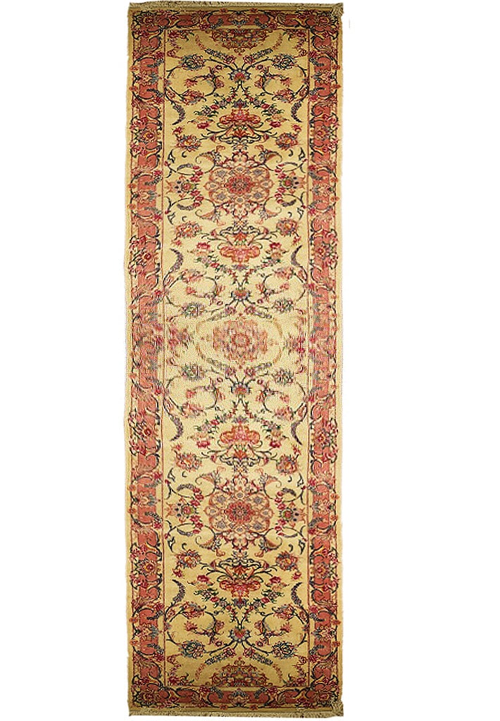 Handmade 2.8 x 12.10 Beige Agra Runner Rug from India (1 of 5)