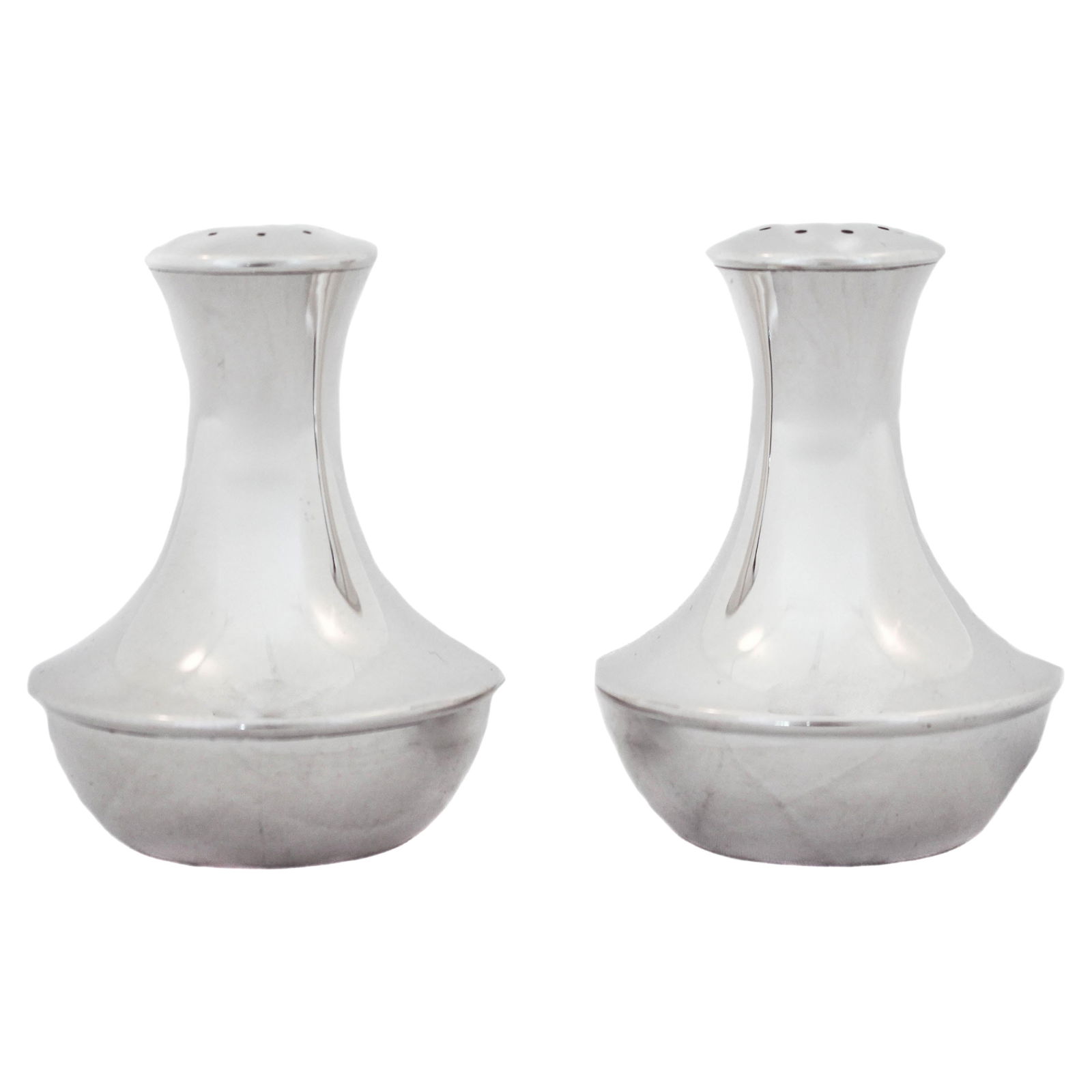 Reed & Barton Sterling Silver Set of 2 Mid-Century Modern Salt Shakers (1 of 6)