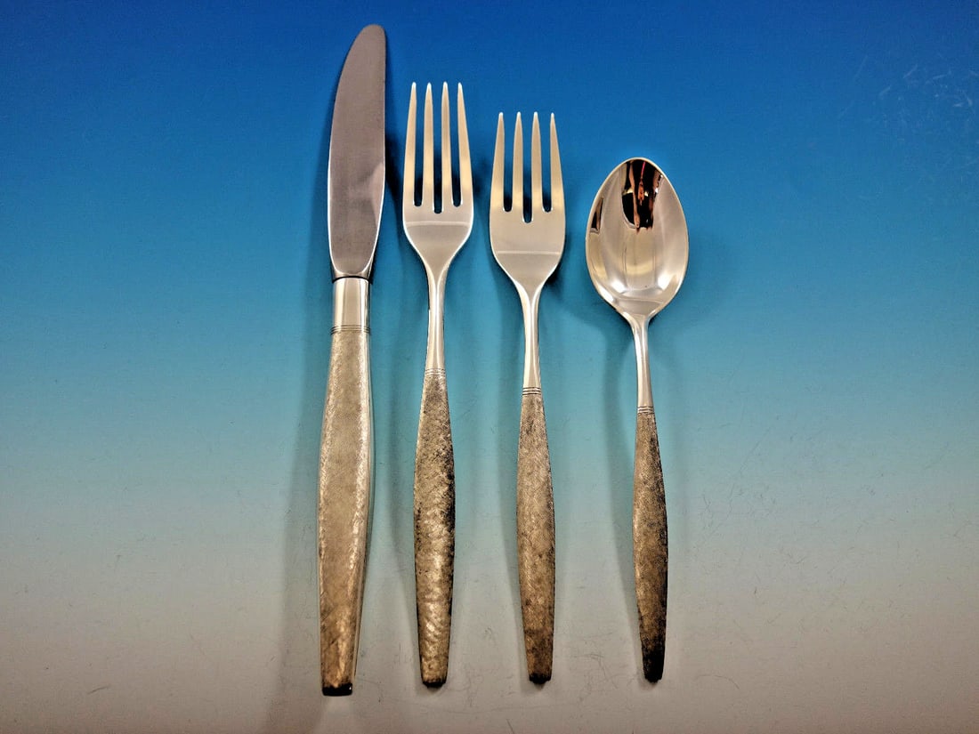 Kirk Florentine Sterling Silver Flatware Set for 8 - 38 Pieces with Matte Finish (1 of 8)