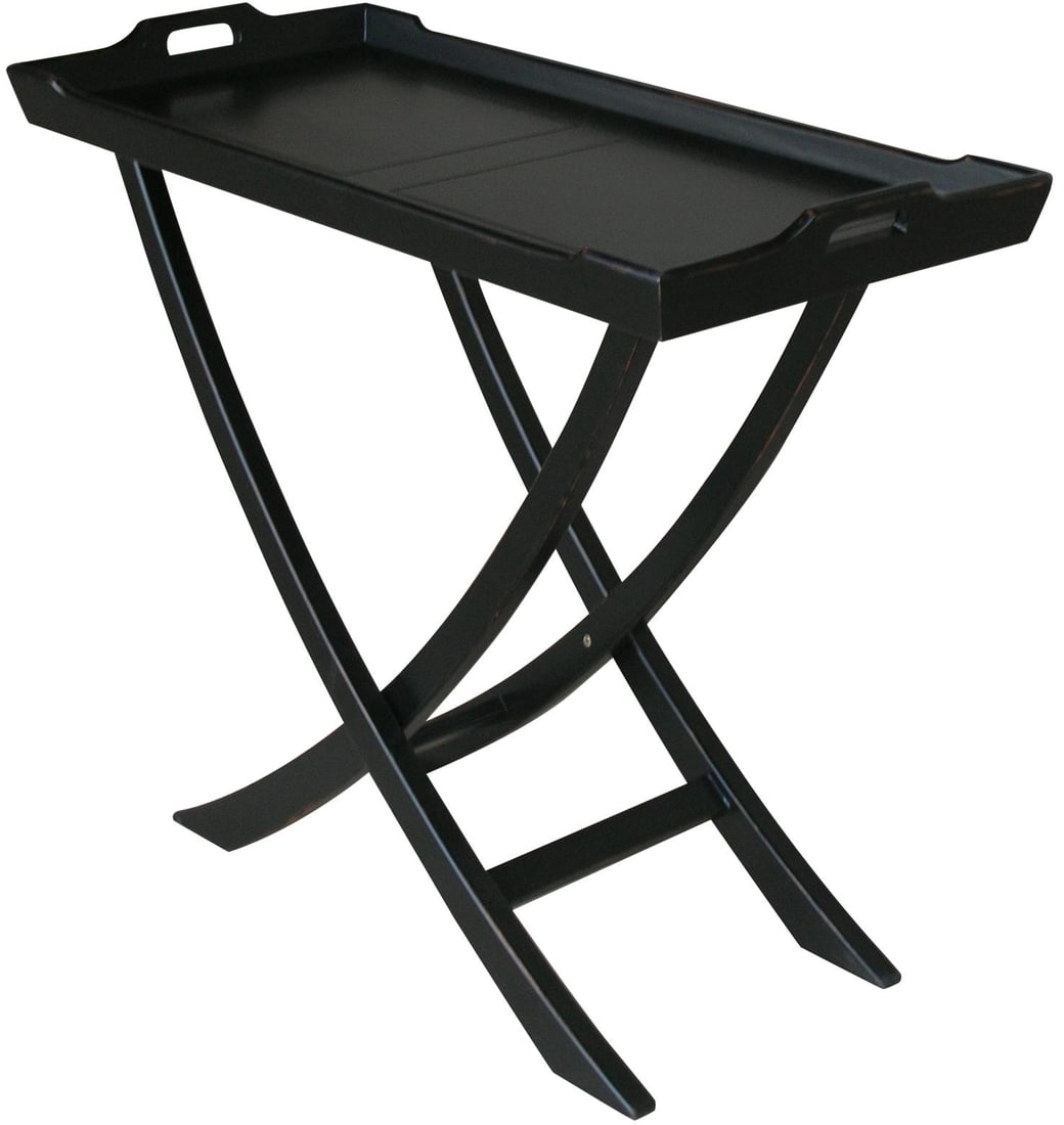 Chedi Collection Campaign Style Black Mahogany Console Table (1 of 1)
