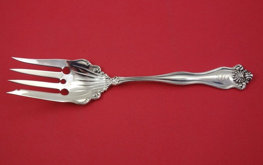 International Sterling Silver Winchester Cold Meat Fork 8.5" Monogrammed (1 of 2)