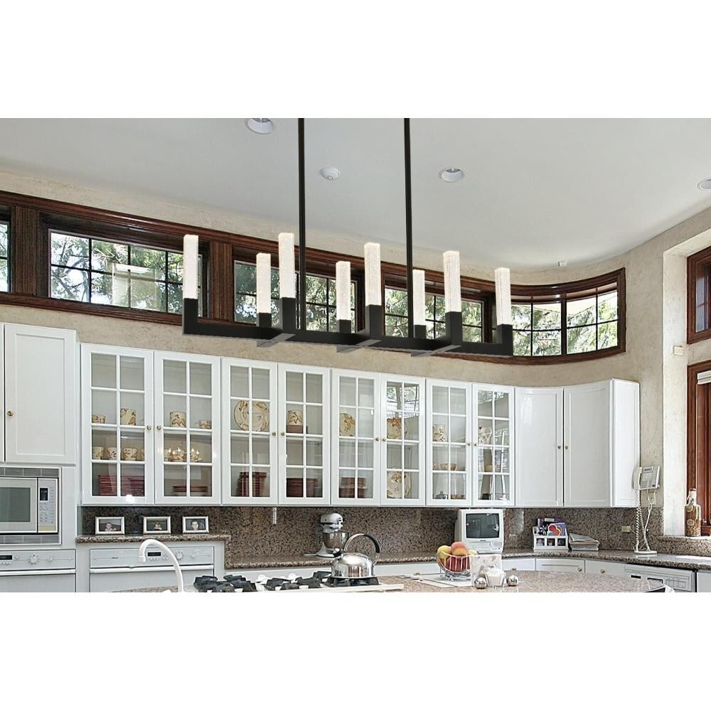 Noemi Black LED Chandelier 42 Inch Modern Pendant Light (1 of 11)