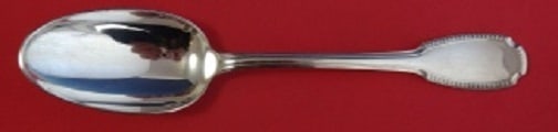 Christofle Godrons Sterling Silver Serving Spoon 10 1/8": Christofle Godrons Sterling Silver Serving Spoon 10 1/8" Elevate your dining experience with this exquisite Godrons by Christofle serving spoon. Crafted from high-quality sterling silver, this spoon m