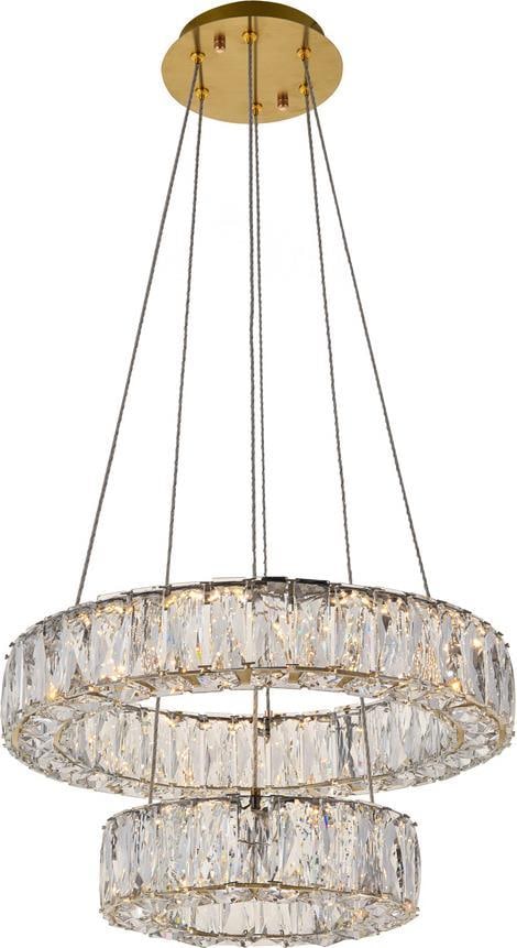 Elegant Lighting Monroe Transitional Crystal Pendant Light (1 of 1)
