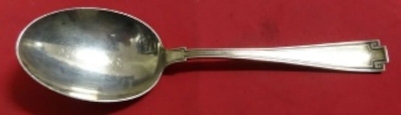 Gorham Etruscan Sterling Silver Vegetable Serving Spoon 8 5/8" (1 of 2)
