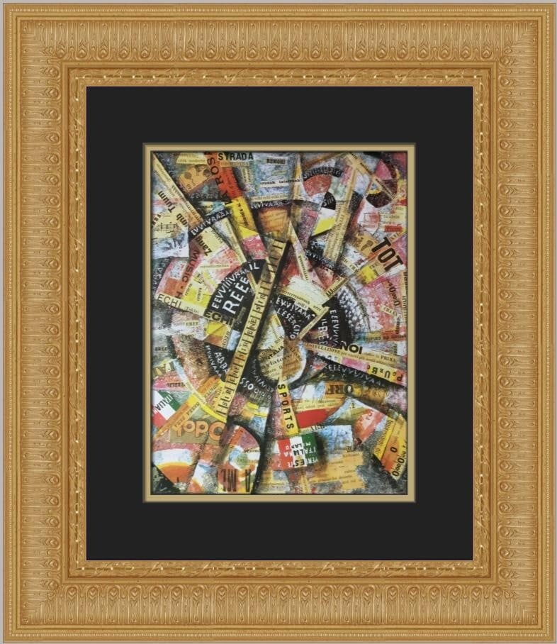 Carlo Carra Interventionist Manifesto Custom Framed Lithograph Print 1991 (1 of 2)