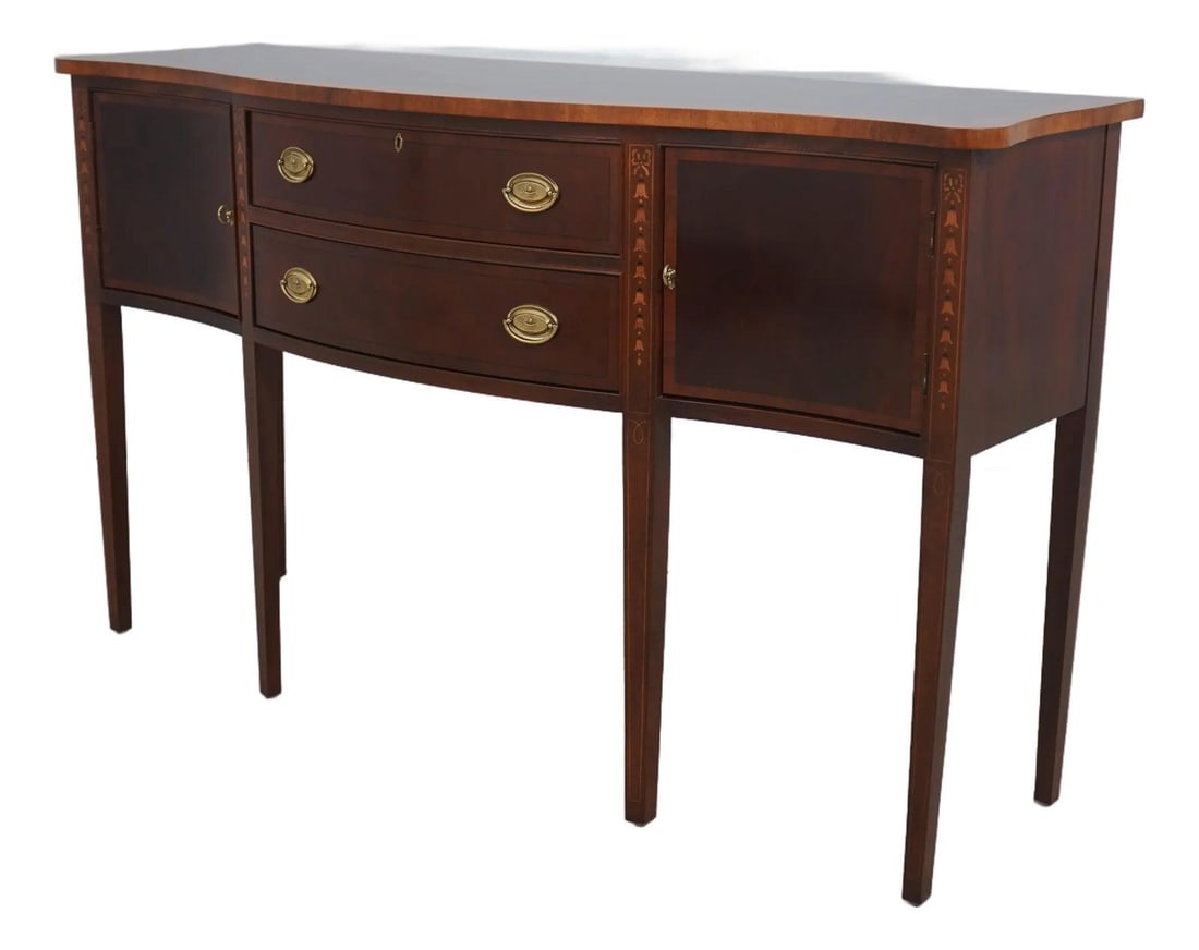 Ethan Allen Hepplewhite Mahogany Sideboard with Brass Hardware (1 of 10)