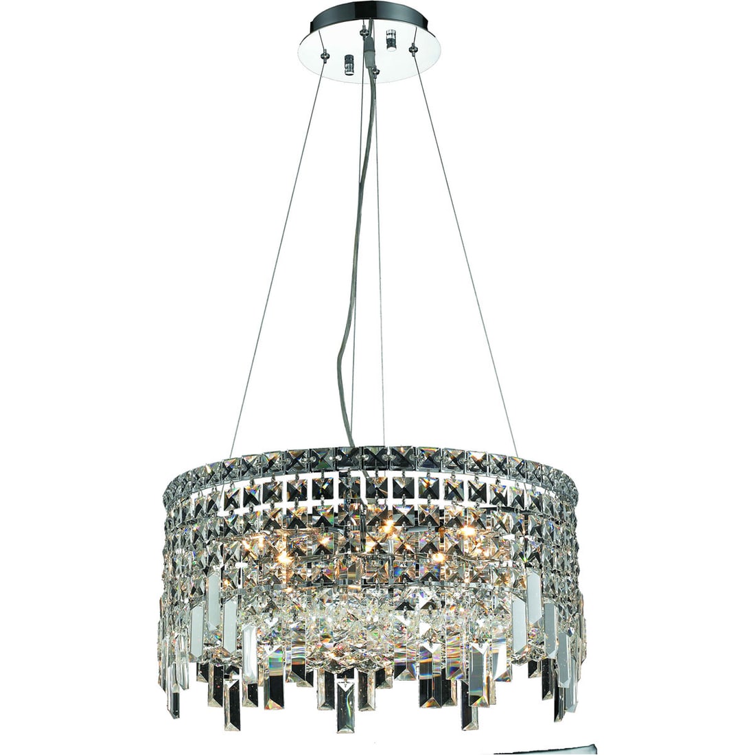 MAXIME 12-Light Chrome Crystal Chandelier 20-Inch Modern Pendant Light (1 of 2)