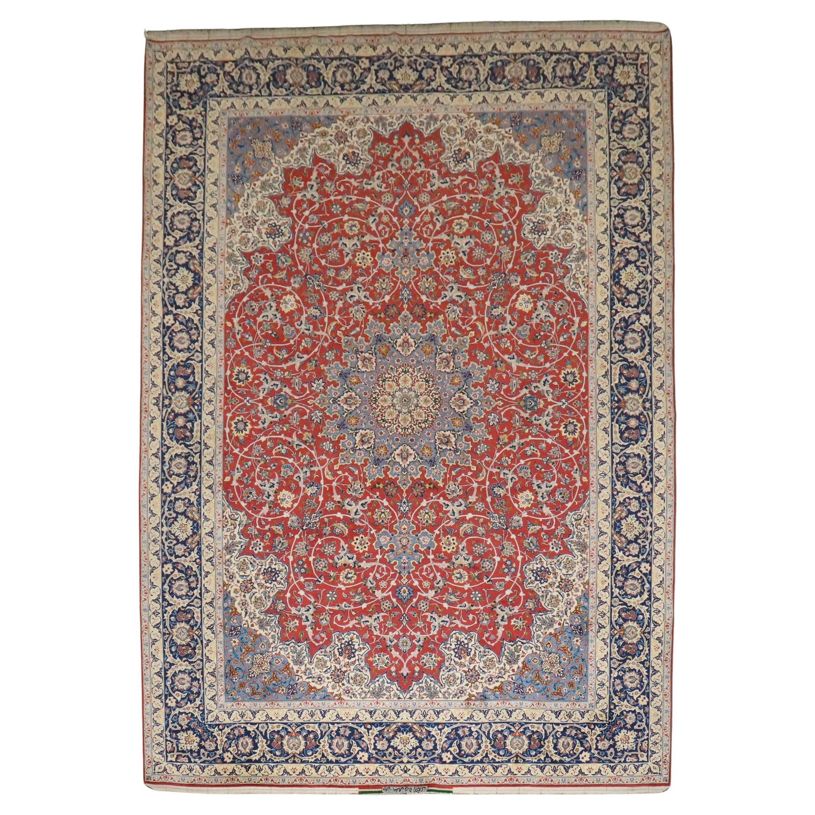Zabihi Antique Isfahan Wool Rug by Abbas Tabandeh 106 x 148 in (1 of 13)