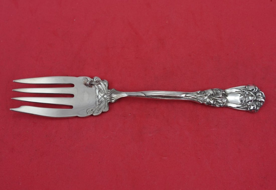 Durgin-Gorham Iris Sterling Silver Salad Fork 6 1/4 Inch Flatware (1 of 3)
