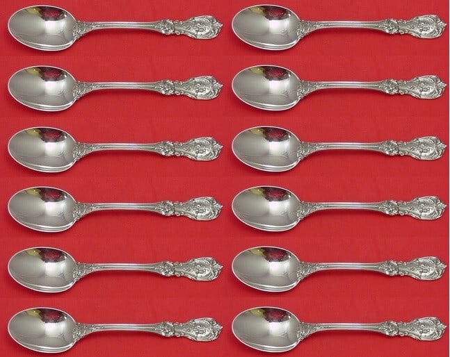 Reed & Barton Francis I Sterling Silver Soup Spoon Set of 12 6 3/4 in (1 of 4)