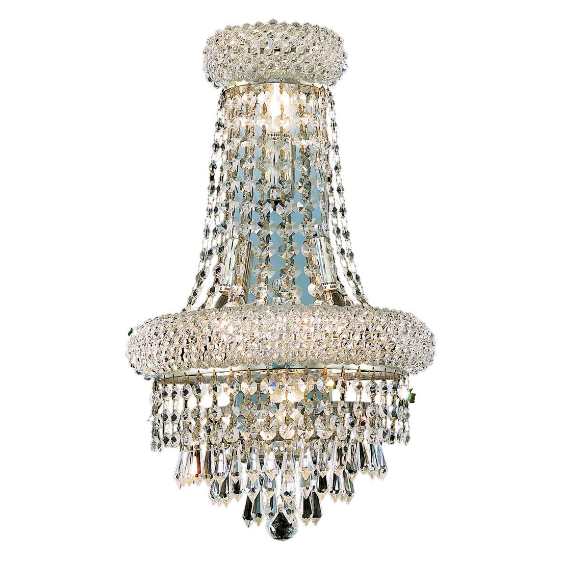 Primo 4 Light Silver Crystal Wall Sconce 18in Modern Indoor Lighting (1 of 2)