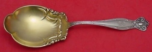 Towle Empire Sterling Silver Berry Spoon Gold Wash 9 3/8 Inch (1 of 1)