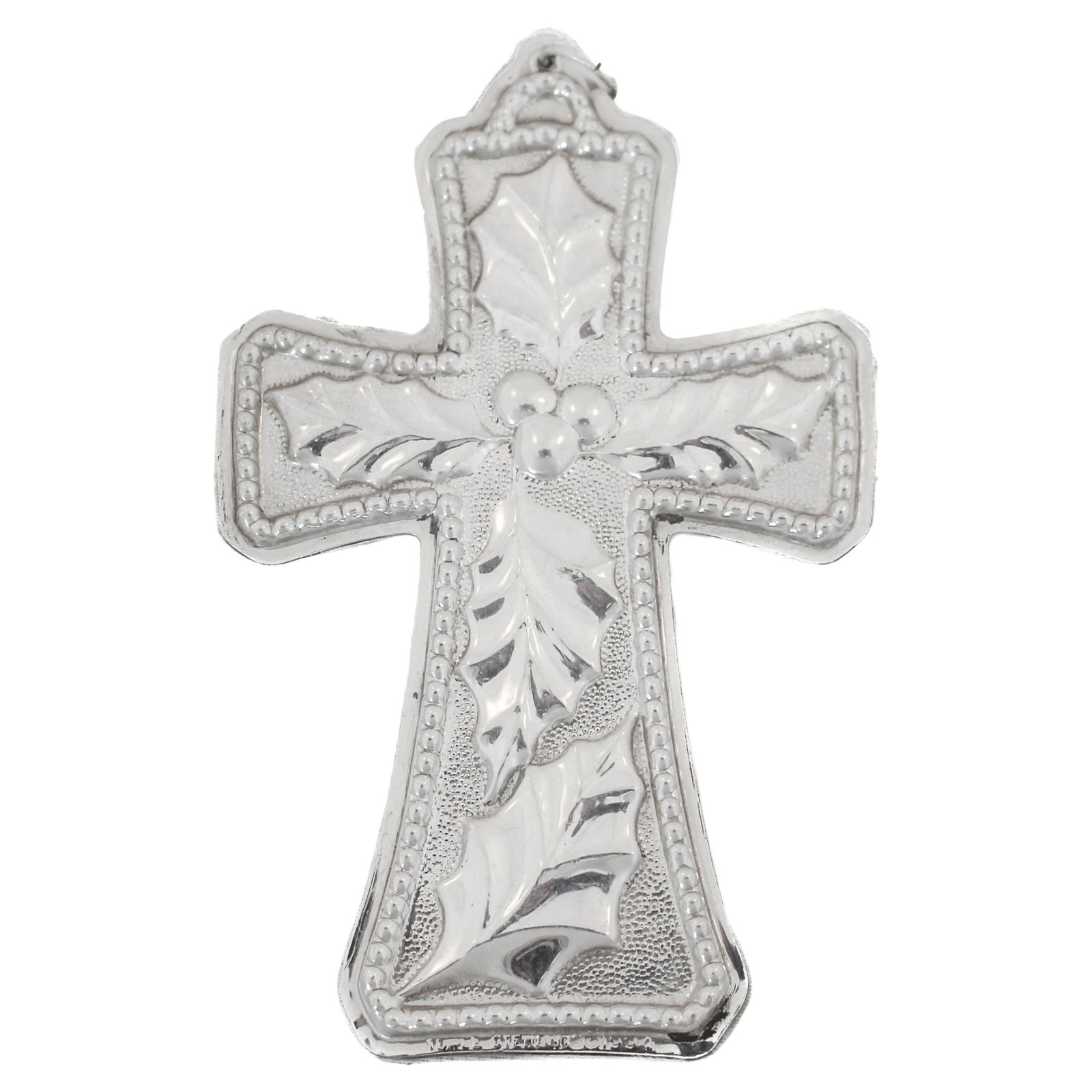 Tuttle Sterling Silver Christmas Ornament 1994 Holly Design (1 of 4)